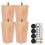 Sofa Legs Replacement Wooden 4PCS 10cm Natural 3