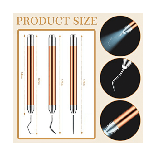 Weeding Pen Set with LED Light 3 pcs 2