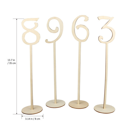 Wooden Table Numbers 1-10 for Wedding Decoration 2