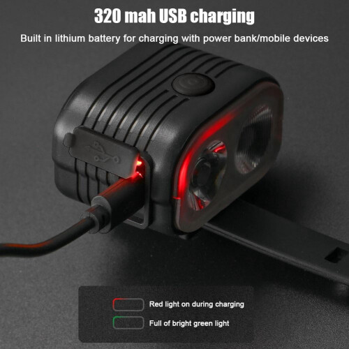 Bicycle headlight and bell combo waterproof USB rechargeable 1