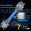 (Blue) Lightsaber Fidget Spinner, Multifunction Double-Headed Retractable Lightsaber 2