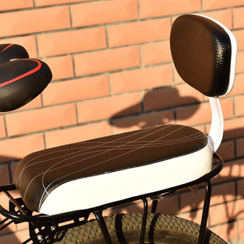 Bicycle Rear Saddle Seat with Back Rest Handle and Pedals 2