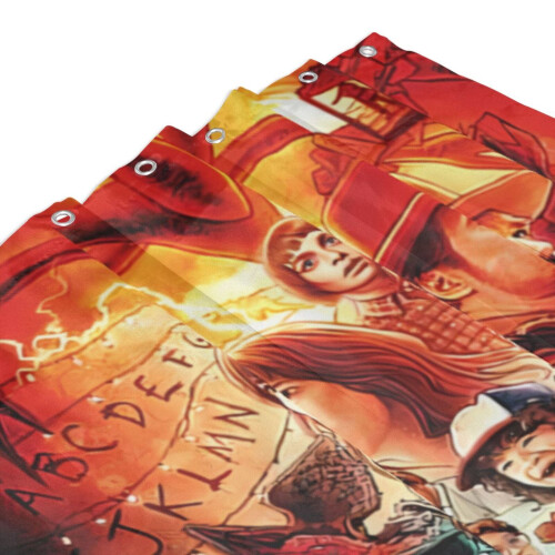 Stranger Things shower curtain set 66x72 in polyester 2