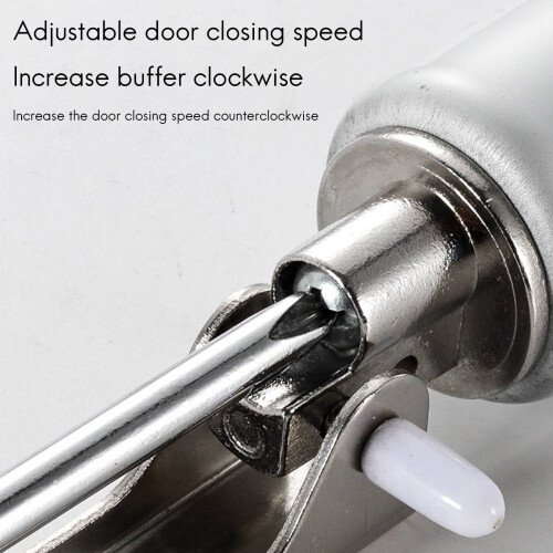 Door Closer Silent Pneumatic Hydraulic Buffer Silver 2
