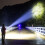 PWPSG Outdoor LED Flashlight Black Long Range Digital 6