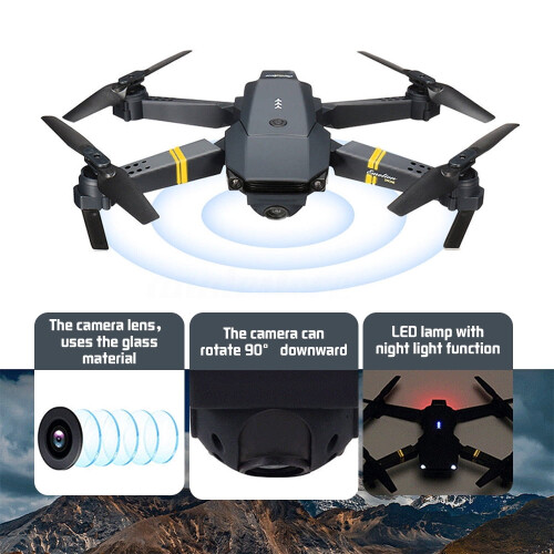 MesaSe E58 foldable drone with 720p HD camera and 3 2