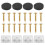 Solid Oak Wood Sofa Legs with Metal Plate 4 pcs 4
