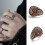Meidiya vintage red stone ring for men, two-tone crown 3