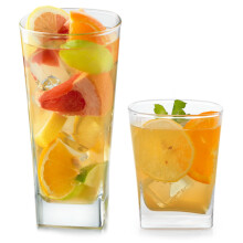Ensemble de Verres Libbey City Tumbler et Rocks, Verres à Boire Élégants, Verres Hauts avec Lignes Modernes