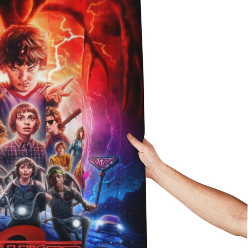 Stranger Things shower curtain 66x72 in with hooks 1
