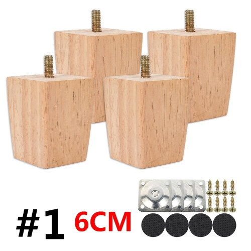 Solid Wood Sofa Legs Set 4 pcs 6/15/20 cm 1
