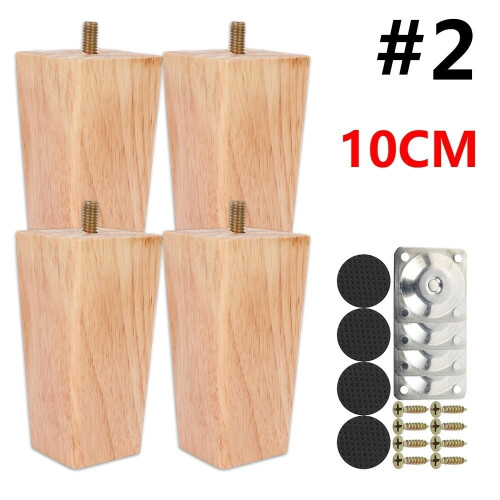 Solid Wood Sofa Legs Set 4 pcs 6/15/20 cm 2
