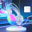 MERILER wired gaming headset with USB, RGB light, 2