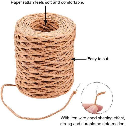 Light Brown Floral Wire Wrap Twine 210M 1