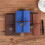 Notebook rope-bound loose-leaf dark blue retro travel diary 4