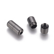 Brass capsule lace locks 30 pcs 18x8mm hole 3mm