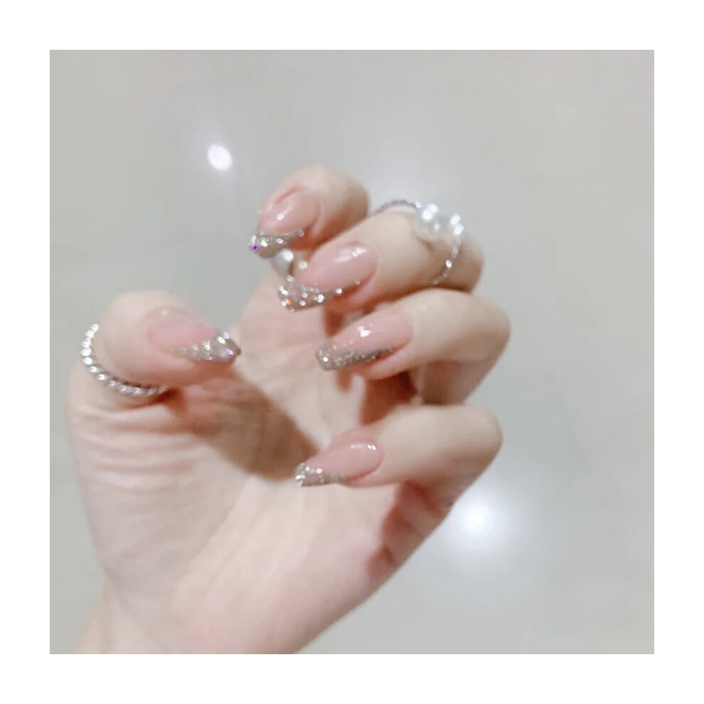 Artificial Press-On Nails Ballerina Coffin Style 24 Pieces