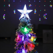 Christmas Tree Top Star Light Flashing Decor 1pc