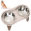 Ymiko elevated dog feeder with double stainless steel bowls 7