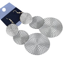 Elegant multi-layer round drop hook earrings