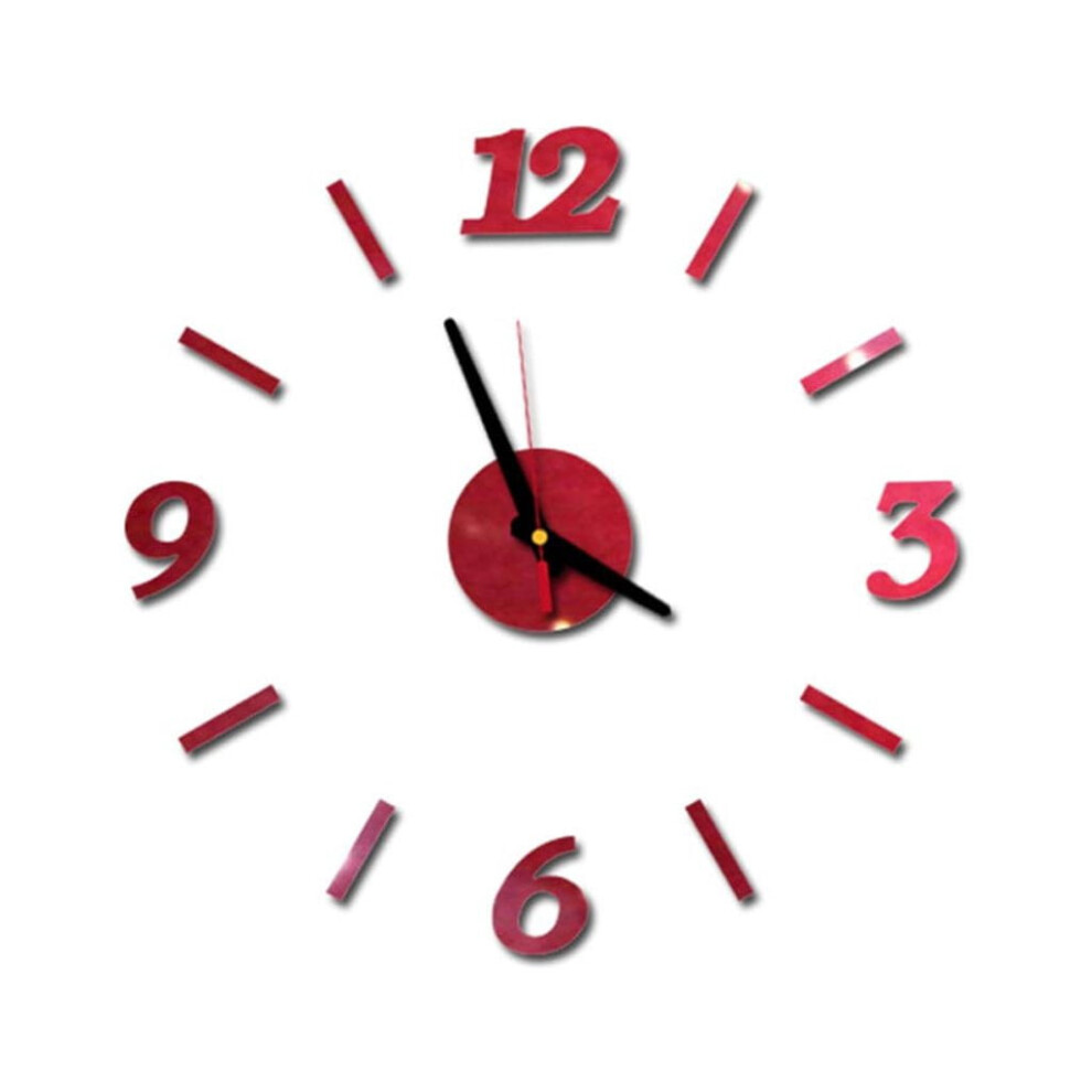 3D Roman Numeral Acrylic Mirror Wall Clock 1 Piece 946140786988