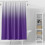 Grey Purple Gradient Polyester Shower Curtain 180x180cm 2
