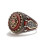 Meidiya vintage red stone ring for men, two-tone crown 7