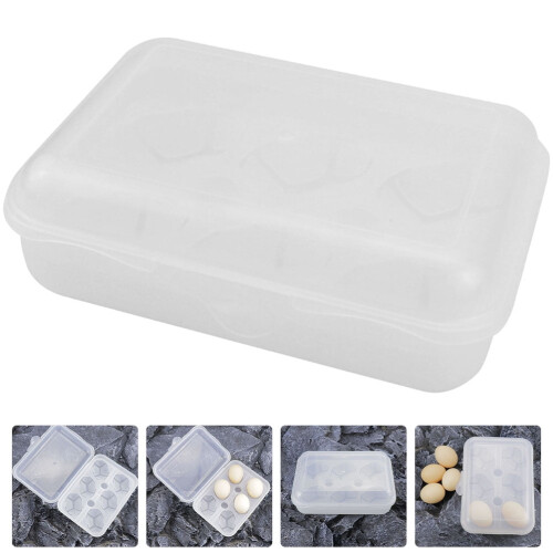 Portable transparent egg box with 6-grid holder 2