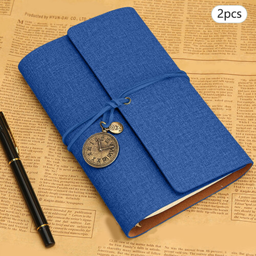 Vintage Leather Locking Journal A6 2 pcs Elephant Design 1