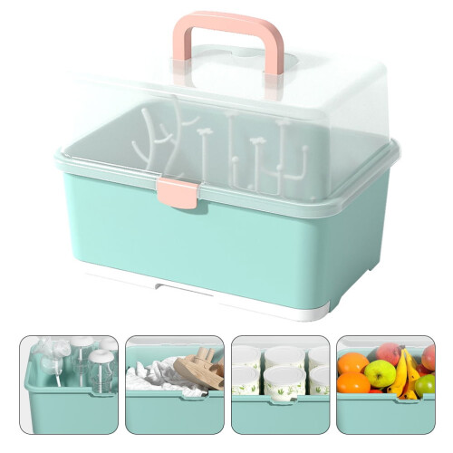 Baby Bottle Drying Box with Pacifier Storage Rack 2