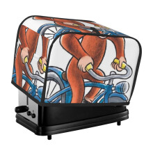 Curious George Toaster Cover2Slice, Bread Dust Cover & Fingerprint Protection-Polyester, Kitchen Small Appliance Covers
