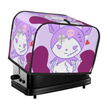Kuromi toaster cover 2-slice polyester dust and fingerprint