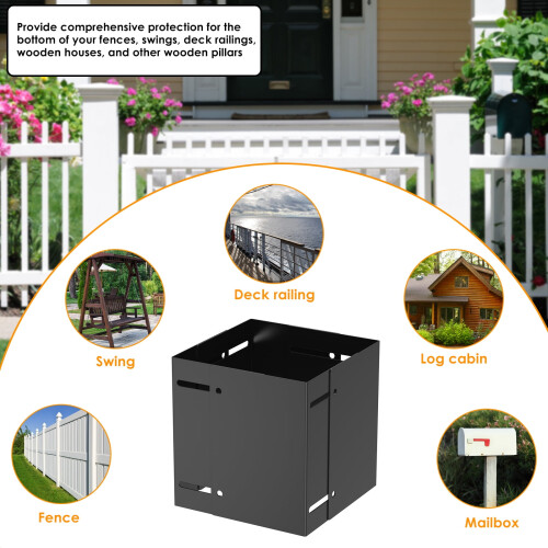 Ghojet steel rustproof mailbox post base 3.3-6 inch 2