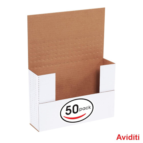 Aviditi white easy-fold mailing boxes 9.625 x 6.625 x 2.5 2