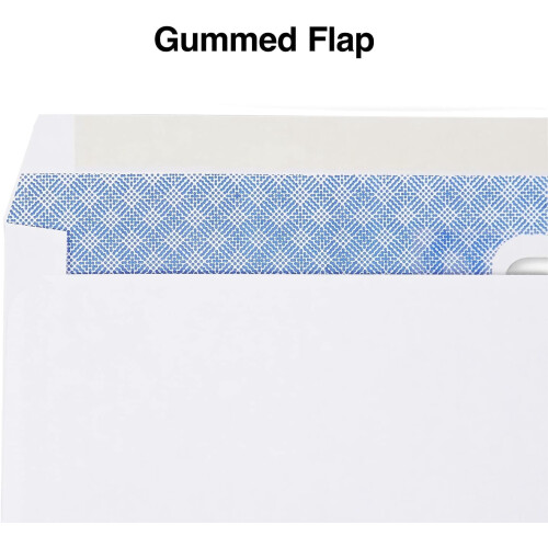 Gummed Double-Window Security-Tint Envelopes 500 per Box 1