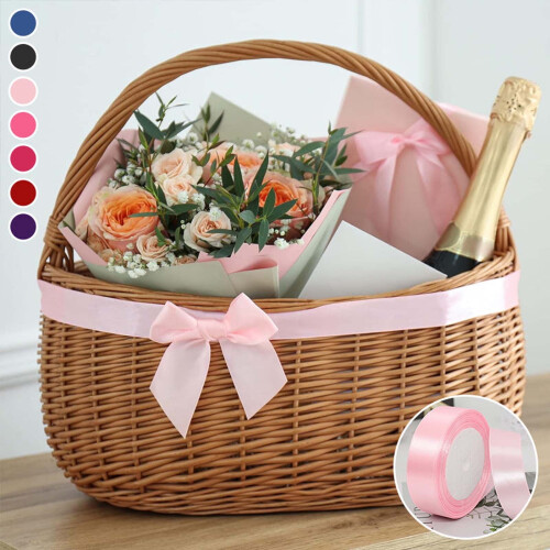Jacenvly wall decor ribbon polyester 2.5cm solid color