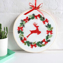 Christmas embroidery cloth kit floral gift decoration