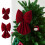 Christmas Tree Ornament Red Velvet 3D Bow Large 1