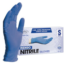 Gants Nitrile Jetables ForPro, Résistants aux Produits Chimiques, Sans Poudre, S