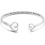 Silver peach heart bracelet engraved for daughter, 3
