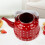 Teapot polka dot enameled ceramic stovetop kettle 7