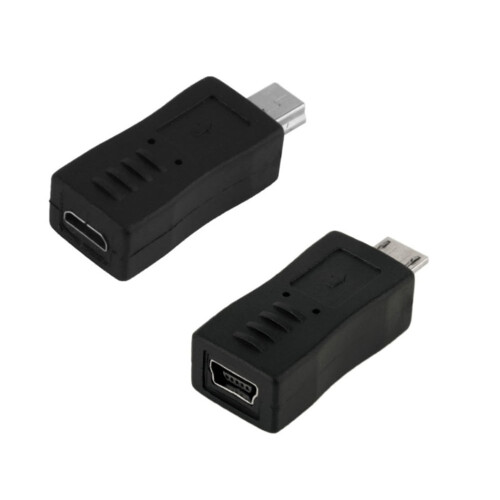 Mini USB母转公转换器 黑色 2个 2