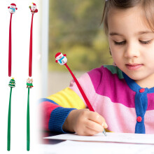 Jacenvly Christmas black pen stationery set 12 pcs