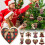 Christmas ornaments wooden black red tree decorations 4