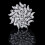 Bridal Rhinestone Flower Brooch Pin Silver 4