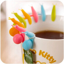Snail-shaped silicone tea bag holder set 10 pcs