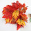 Artificial Red Maple Leaves with Stem UV Resistant 1 Piece 8