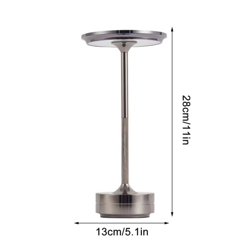Retro USB Rechargeable Desk Lamp 3-Color Dimmable LED 1