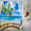 Ocean Tropical Island Shower Curtain Polyester 72x72 2