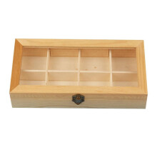 Wooden Display Cabinet with 8 Compartments